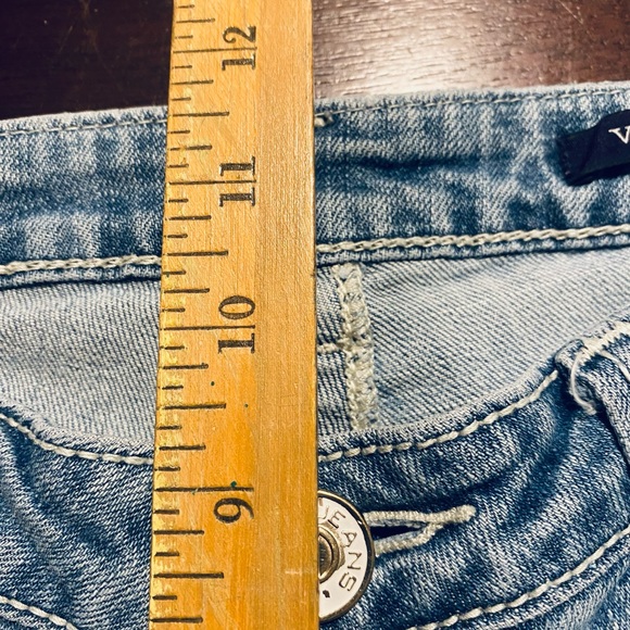 Womens Vigoss Capri Denim Jeans Size 7  Flap Pockets 30 Inch Waist - Picture 2 of 9